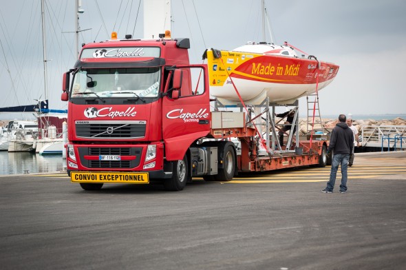 Préparation AG2R Chargement Transport bateau