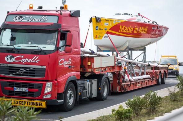 Préparation AG2R Chargement Transport bateau